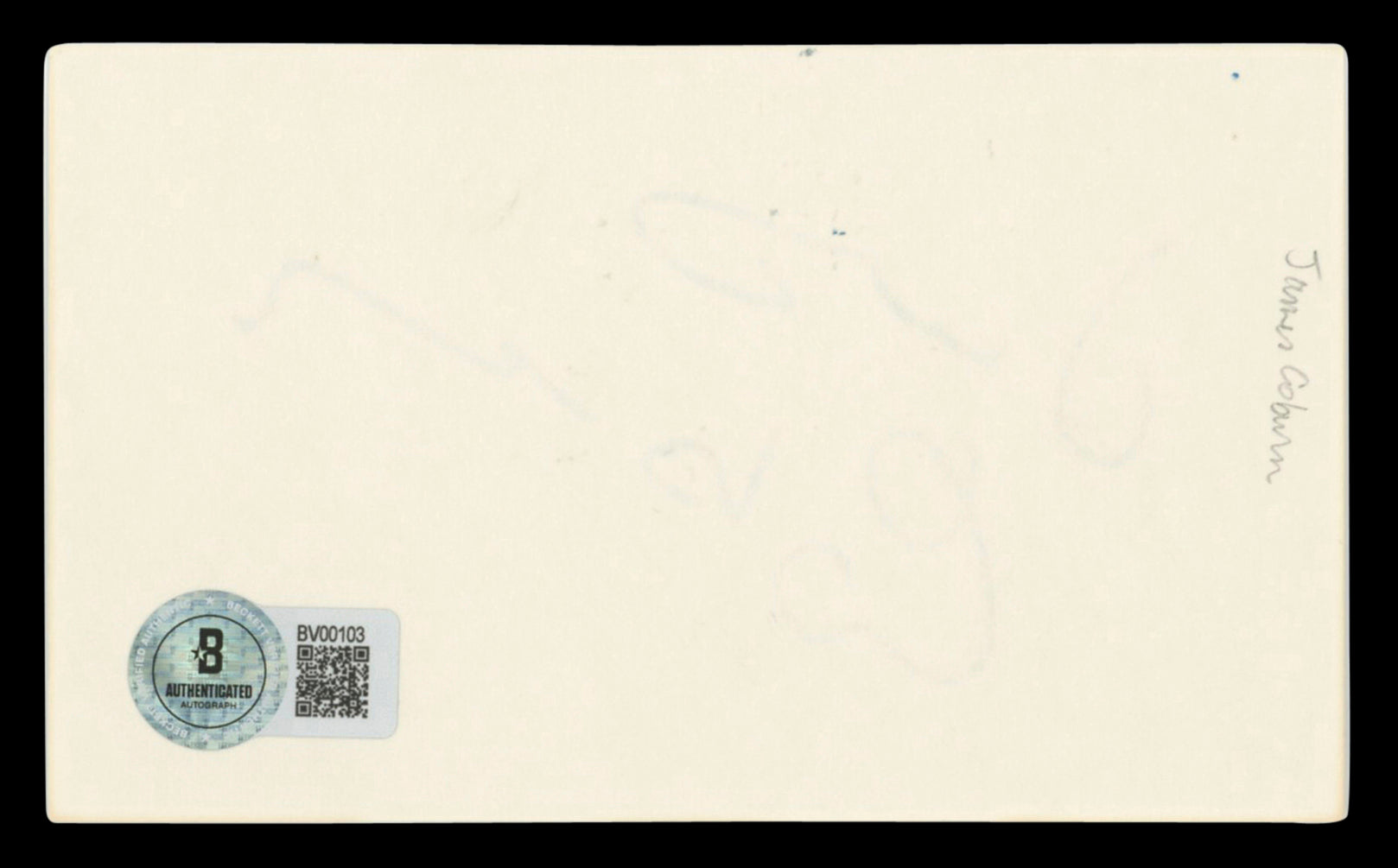 James Coburn The Magnificent Seven Authentic Signed 3x5 Index Card BAS #BV00103