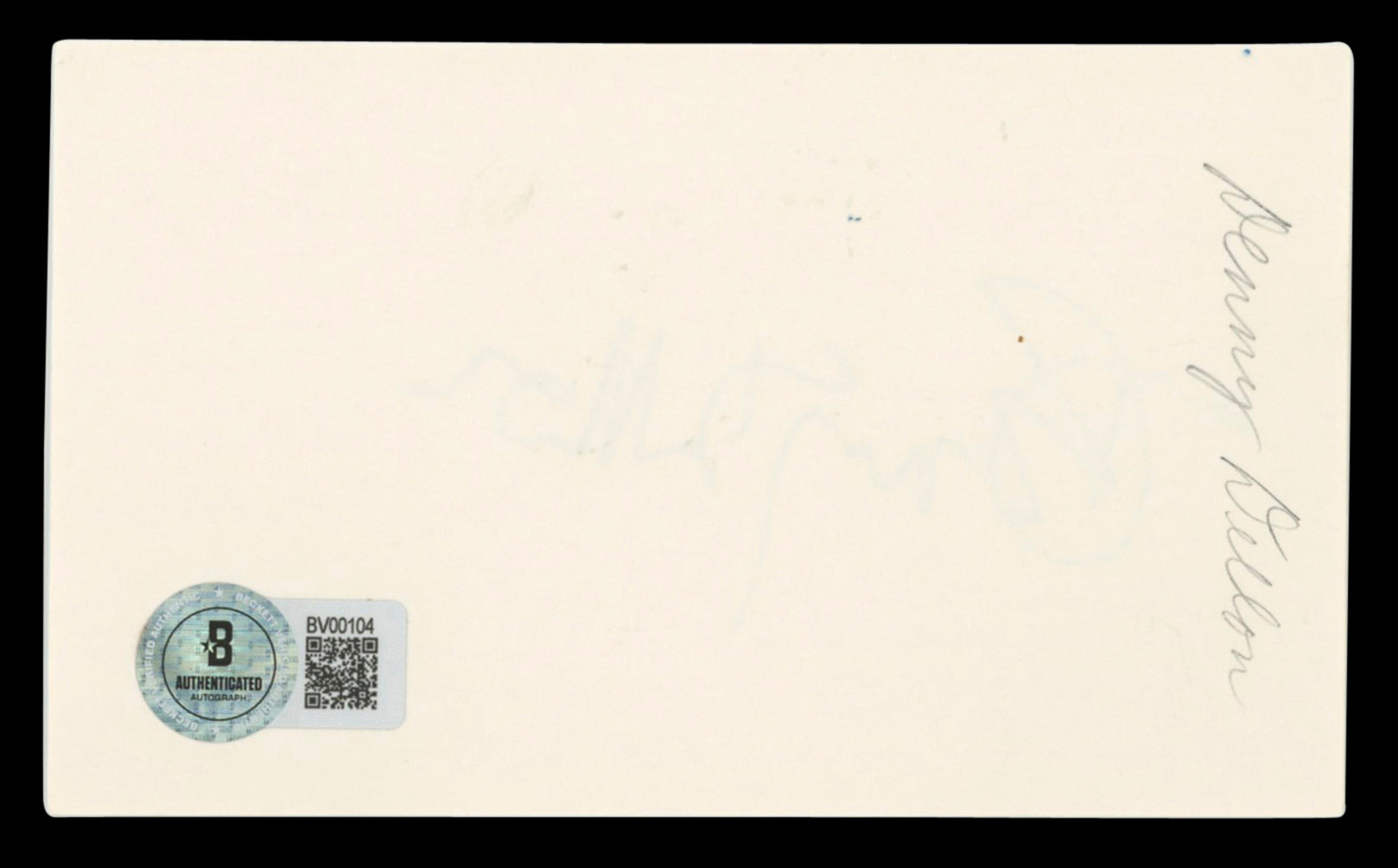Denny Dillon Dream On Authentic Signed 3x5 Index Card Autographed BAS #BV00104