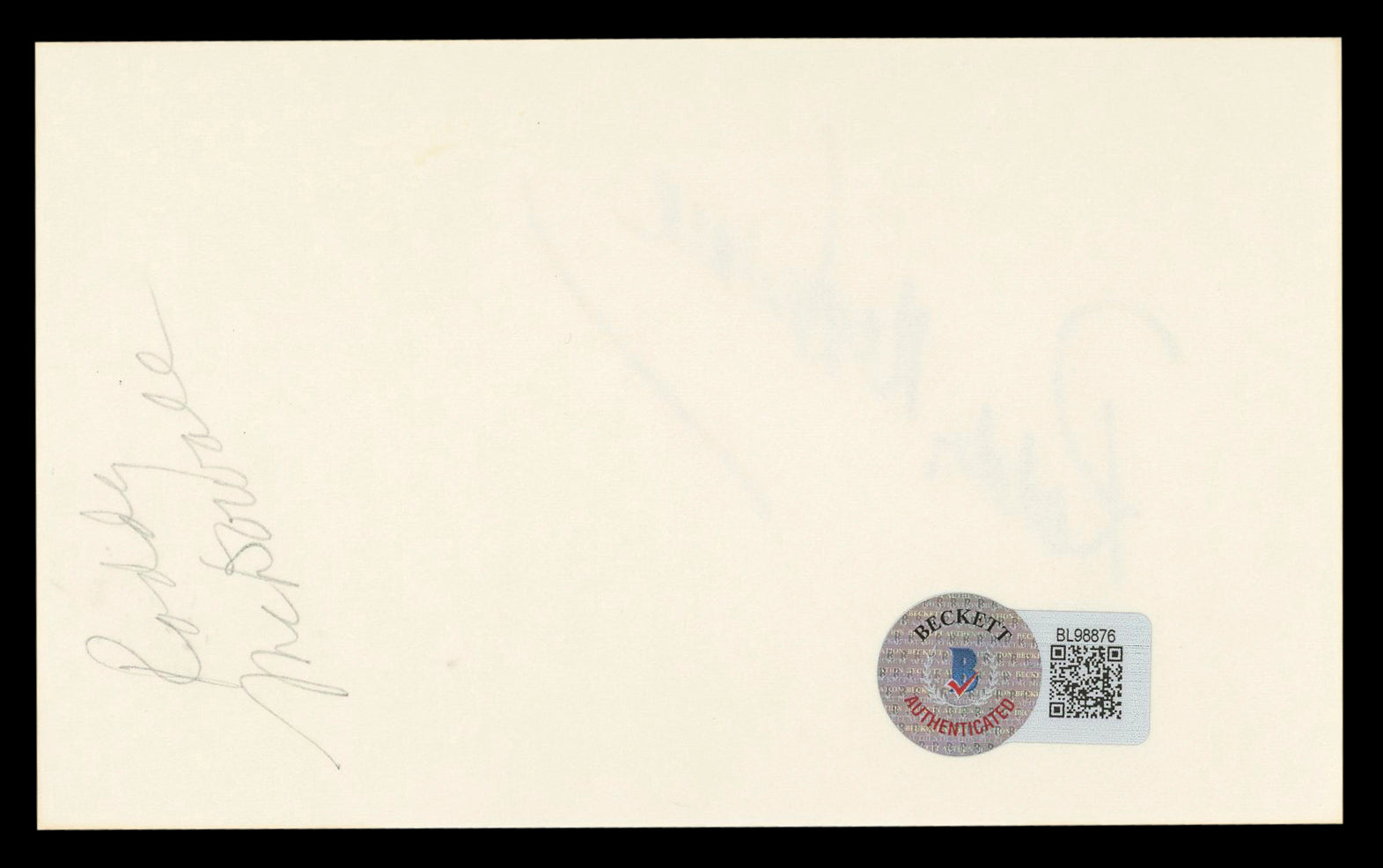 Roddy McDowall Planet Of The Apes Authentic Signed 3x5 Index Card BAS #BL98876