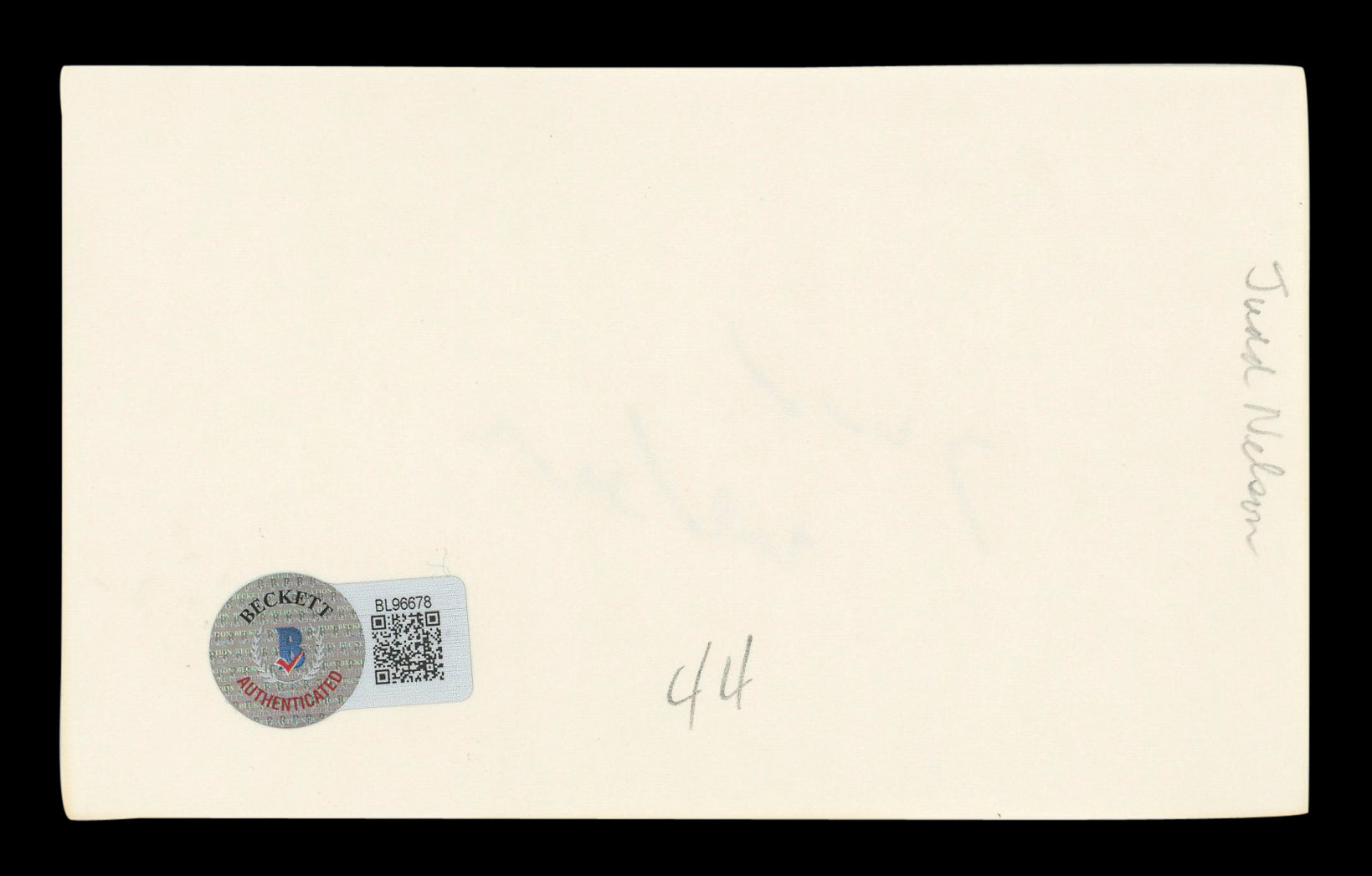 Judd Nelson The Breakfast Club Authentic Signed 3x5 Index Card BAS #BL96678