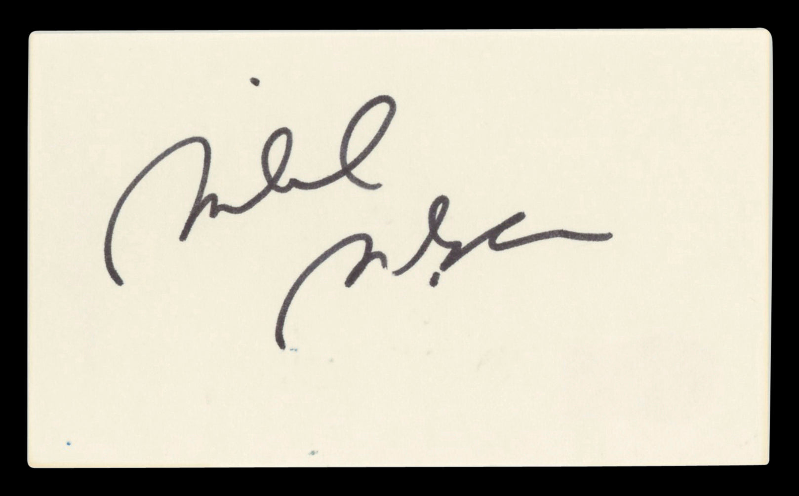 Michael McKean Laverne & Shirley Authentic Signed 3x5 Index Card BAS #BV03246