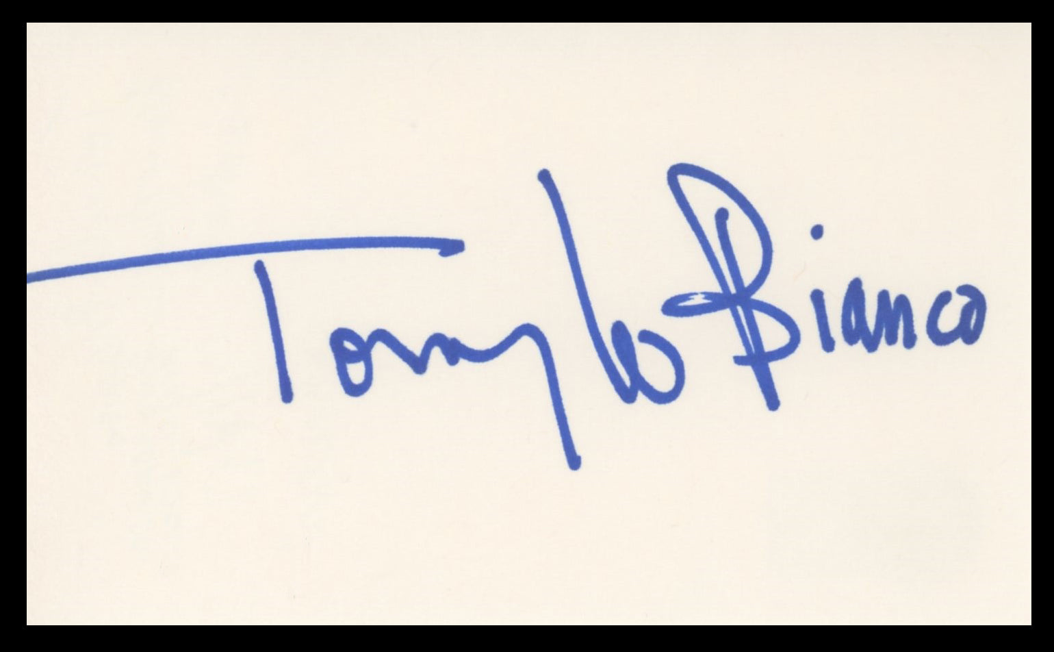 Tony Lo Bianco The French Connection Signed 3x5 Index Card BAS #BV59088