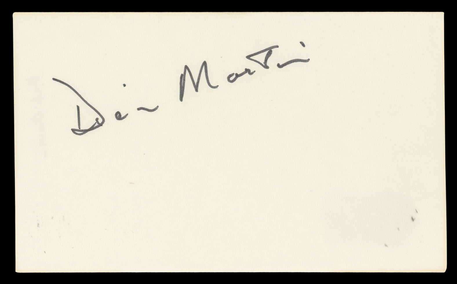 Dick Martin Rowan & Martin's Laugh-In Signed 3x5 Index Card BAS #BN35207