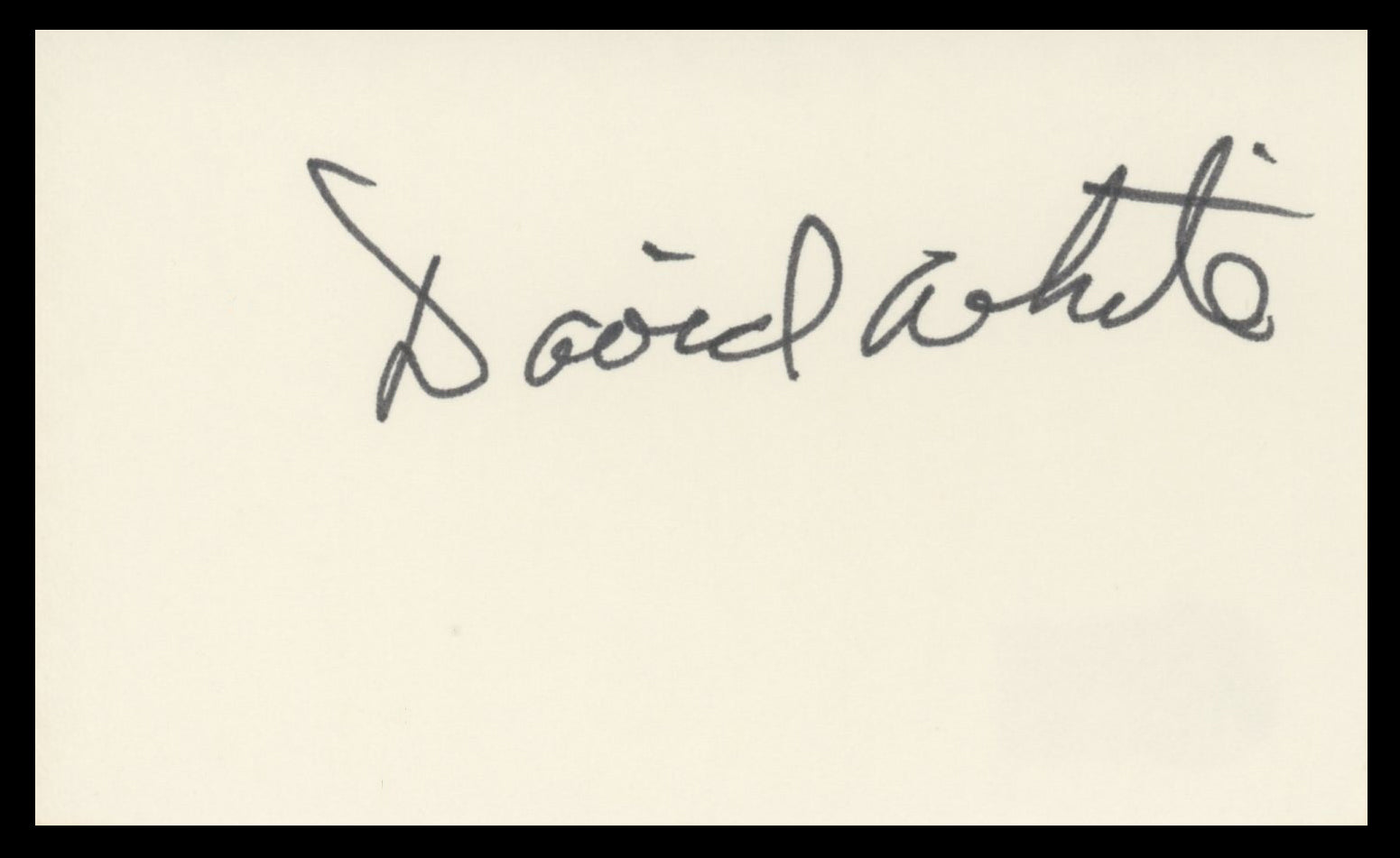 David White Bewitched Authentic Signed 3x5 Index Card Autographed BAS #BV59089