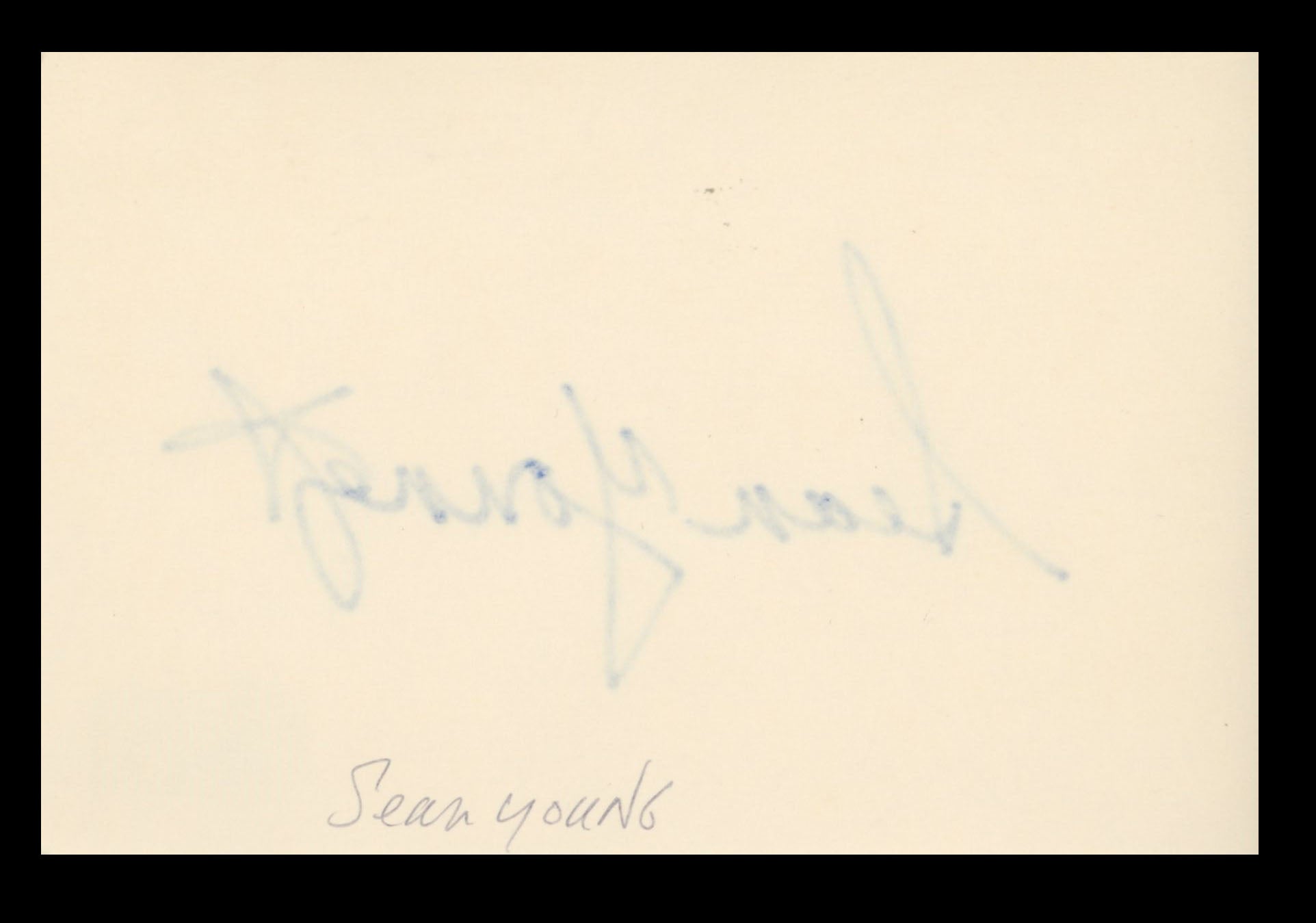 Sean Young Blade Runner Authentic Signed 4x6 Index Card BAS #BS29352