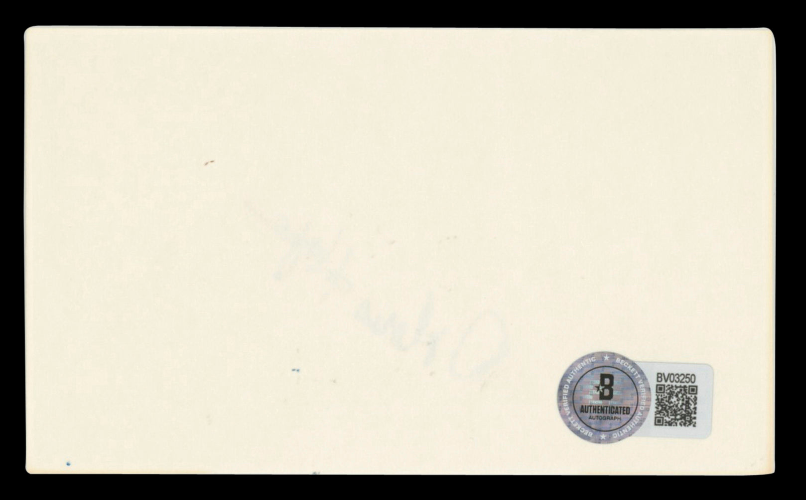 Dolores Hope Authentic Signed 3x5 Index Card Autographed BAS #BV03250