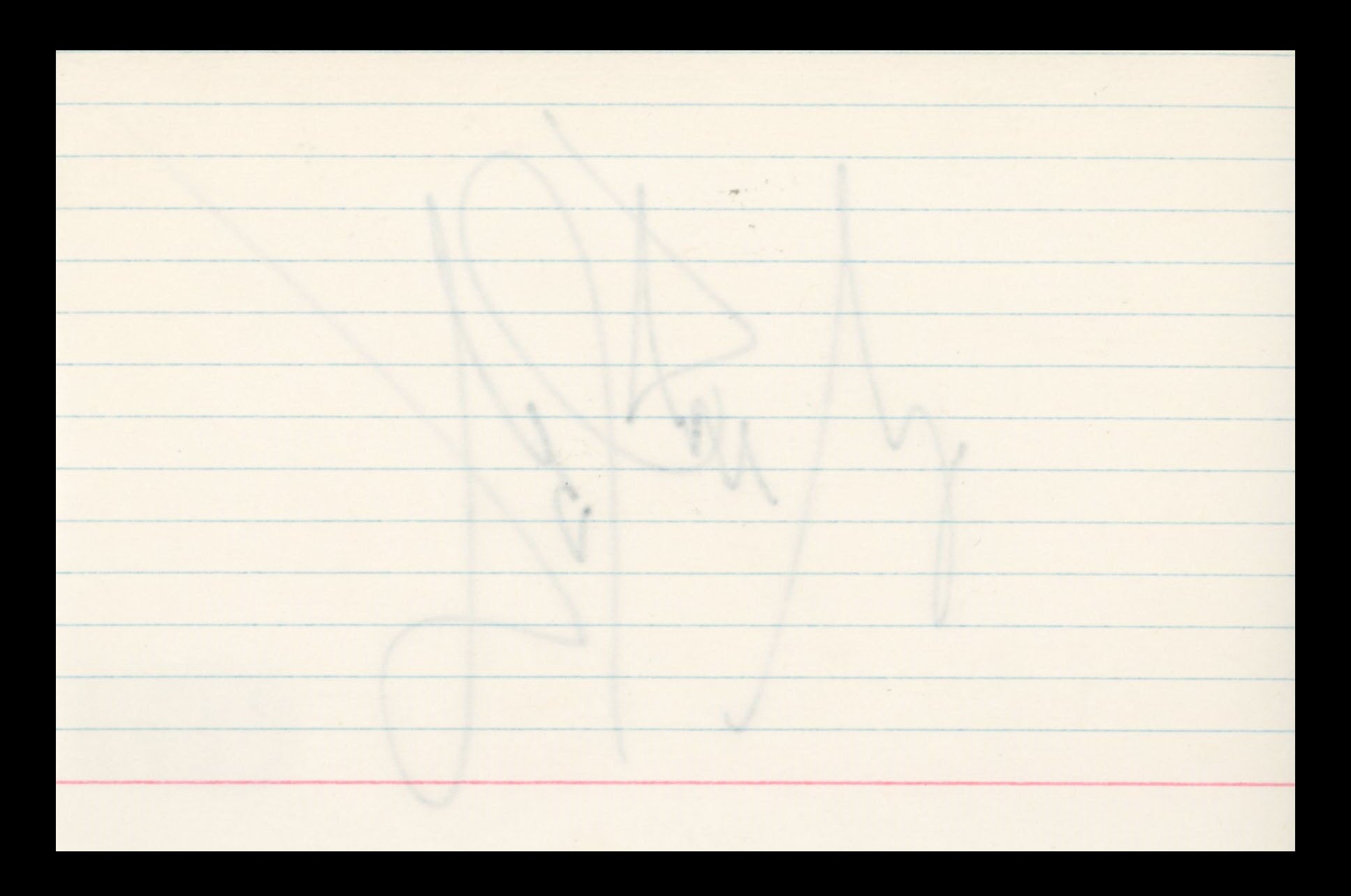Meat Loaf Fight Club Authentic Signed 4x6 Index Card BAS #BS29358