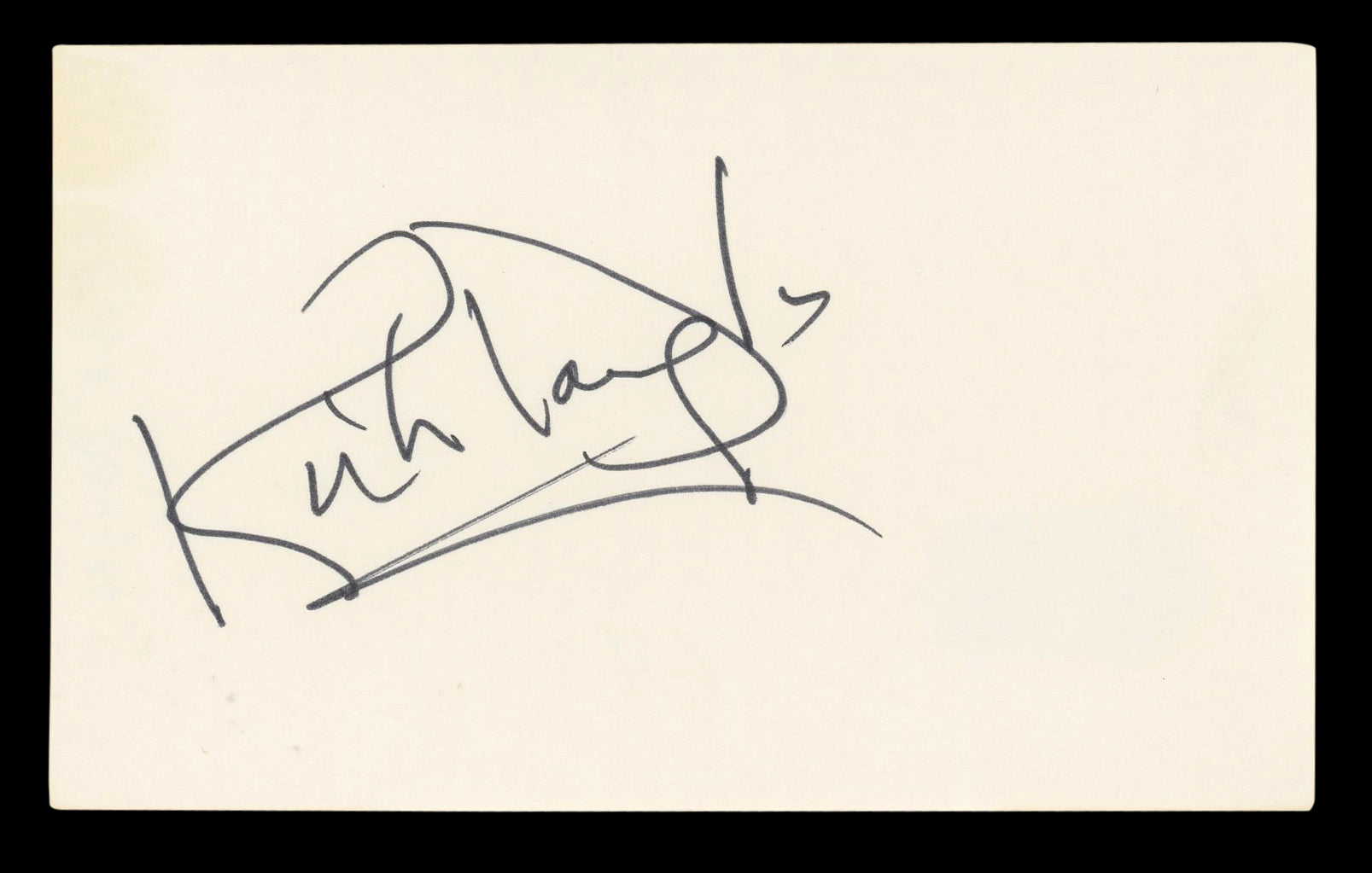 Kirk Douglas Spartacus Authentic Signed 3x5 Index Card Autographed BAS #BL96686