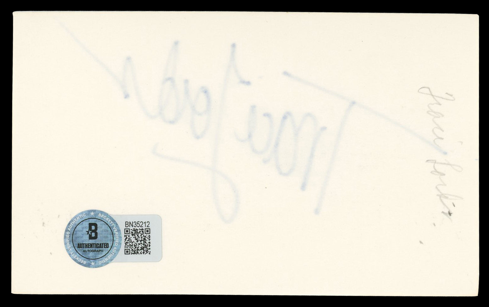 Traci Lords Cry Baby Authentic Signed 3x5 Index Card Autographed BAS #BN35212
