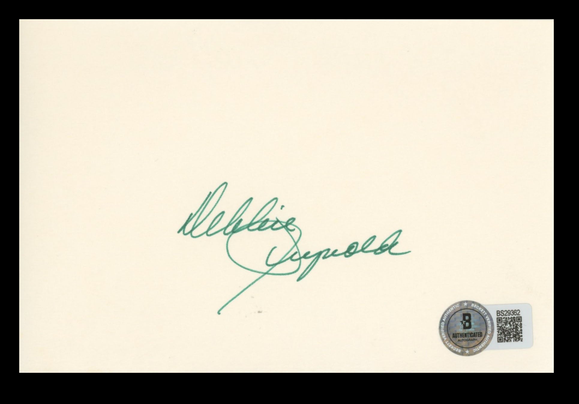 Debbie Reynolds Singin' in the Rain Authentic Signed 4x6 Index Card BAS #BS29362