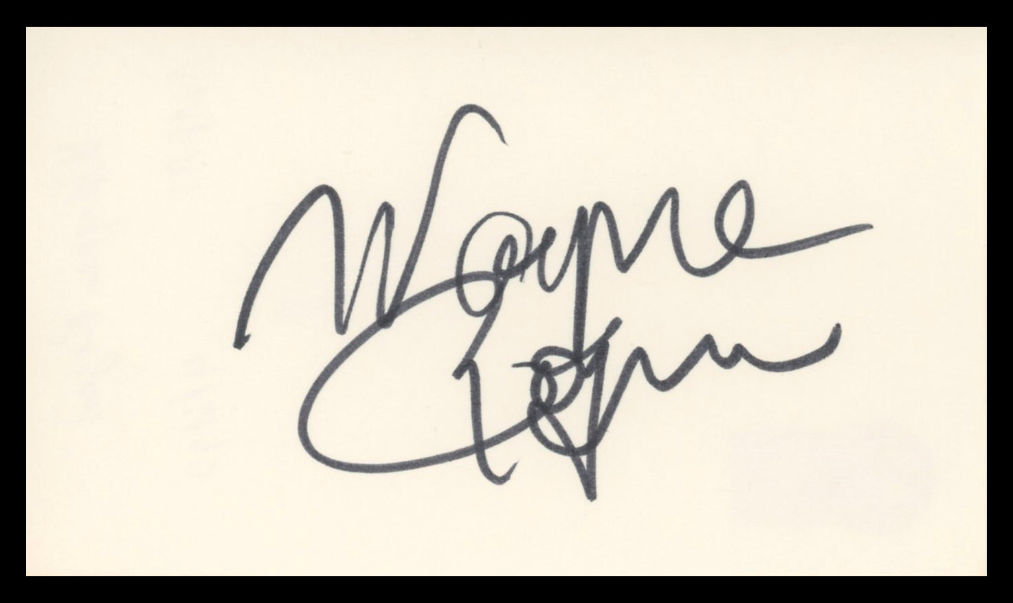 Wayne Rogers M*A*S*H Authentic Signed 3x5 Index Card Autographed BAS #BV03150