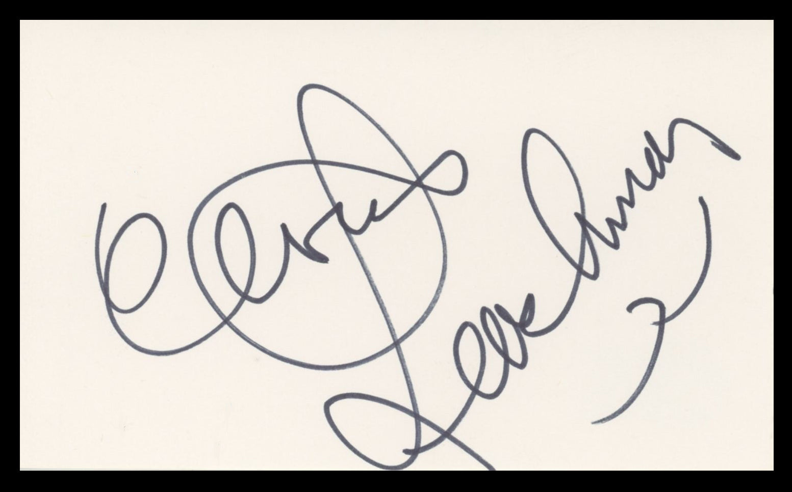 Cloris Leachman The Last Picture Show Signed 3x5 Index Card BAS #BV59097