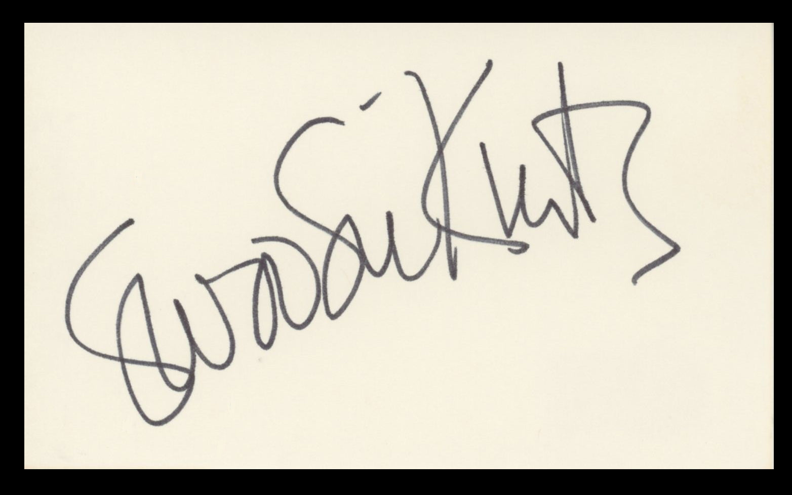 Swoosie Kurtz Sisters Authentic Signed 3x5 Index Card BAS #BV59041