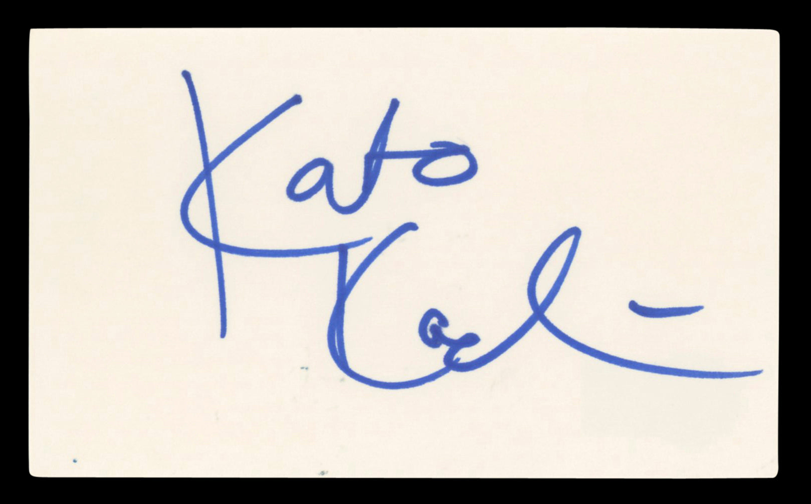 Kato Kaelin Authentic Signed 3x5 Index Card Autographed BAS #BV03256