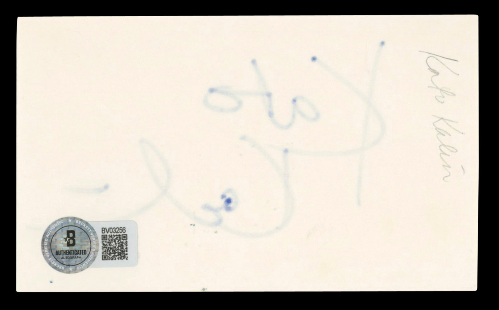 Kato Kaelin Authentic Signed 3x5 Index Card Autographed BAS #BV03256