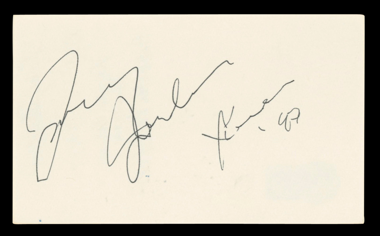 Lucy Lawless Xena Warrior Princess Authentic Signed 3x5 Index Card BAS #BV03257