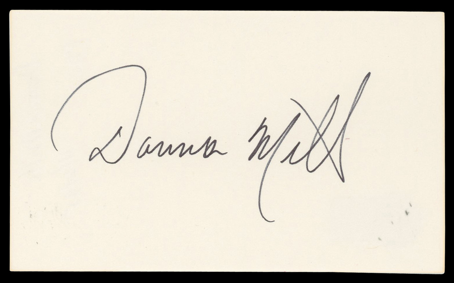 Donna Mills Knots Landing Authentic Signed 3x5 Index Card BAS #BN35218