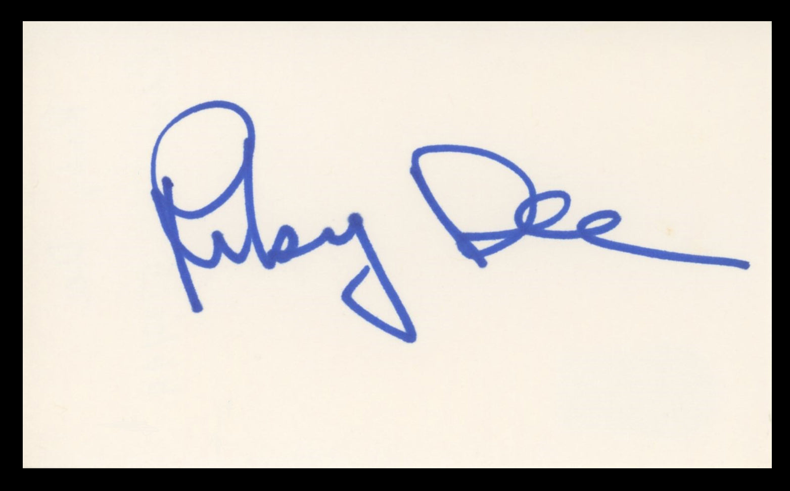Ruby Dee American Gangster Authentic Signed 3x5 Index Card BAS #BV59044