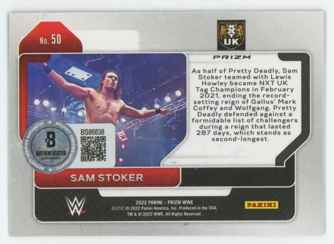 WWE Sam Stoker Authentic Signed 2022 Panini Prizm #50 Rookie Card BAS #BS86838