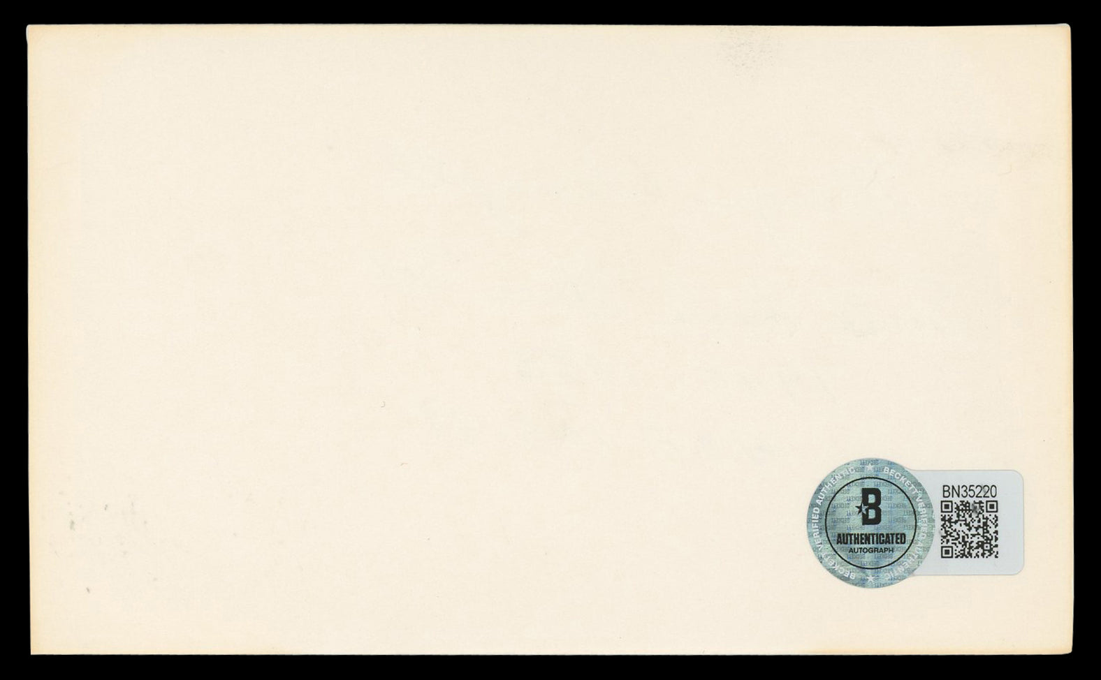 Margaret Wenzell "HOF 11-5-88" Authentic Signed 3x5 Index Card BAS #BN35220