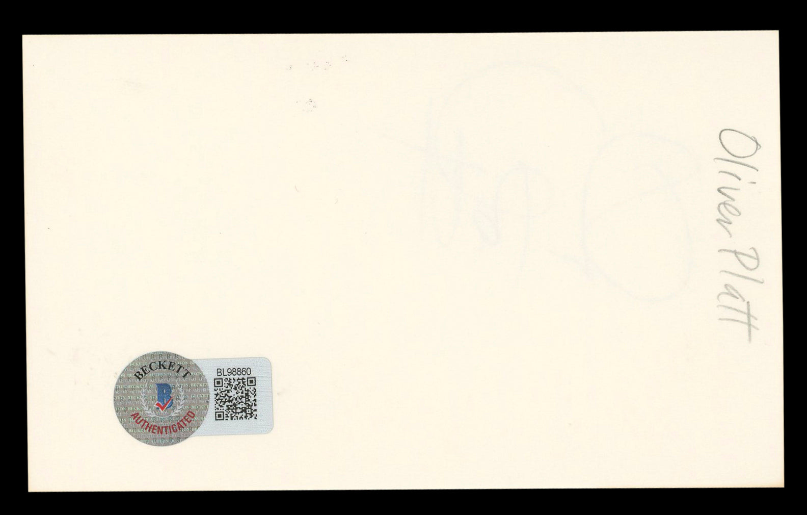 Oliver Platt The Three Musketeers Authentic Signed 3x5 Index Card BAS #BL98860