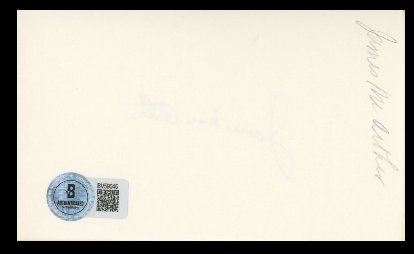 James MacArthur Hawaii Five-O Authentic Signed 3x5 Index Card BAS #BV59045