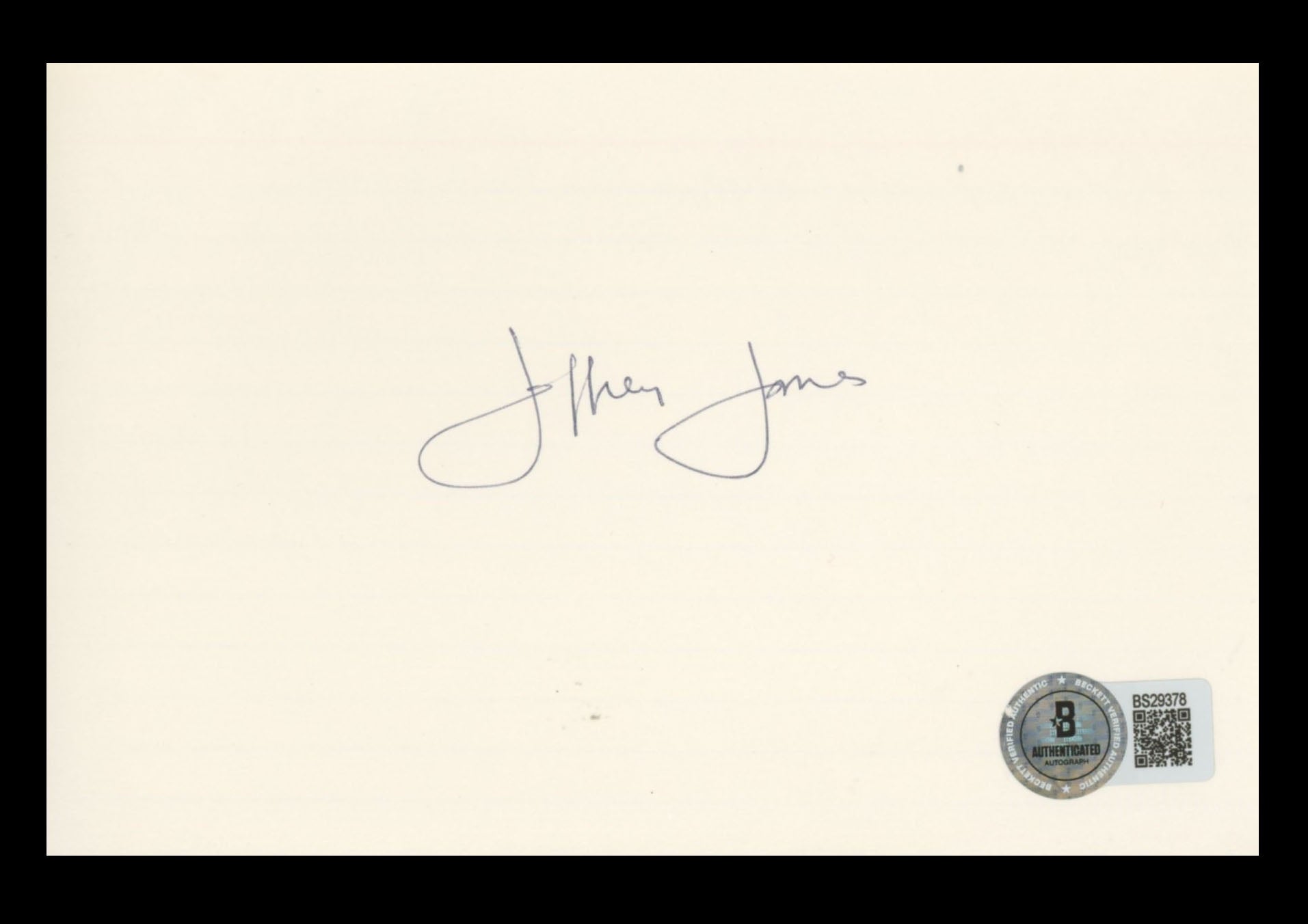 Jeffrey Jones Ferris Bueller's Day Off Signed 4x6 Index Card BAS #BS29378