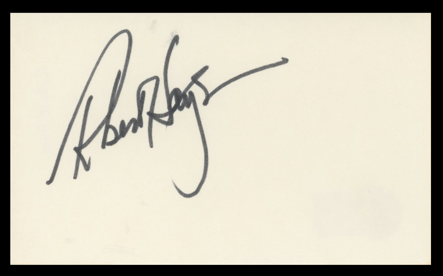 Robert Hays Airplane! Authentic Signed 3x5 Index Card BAS #BV59047