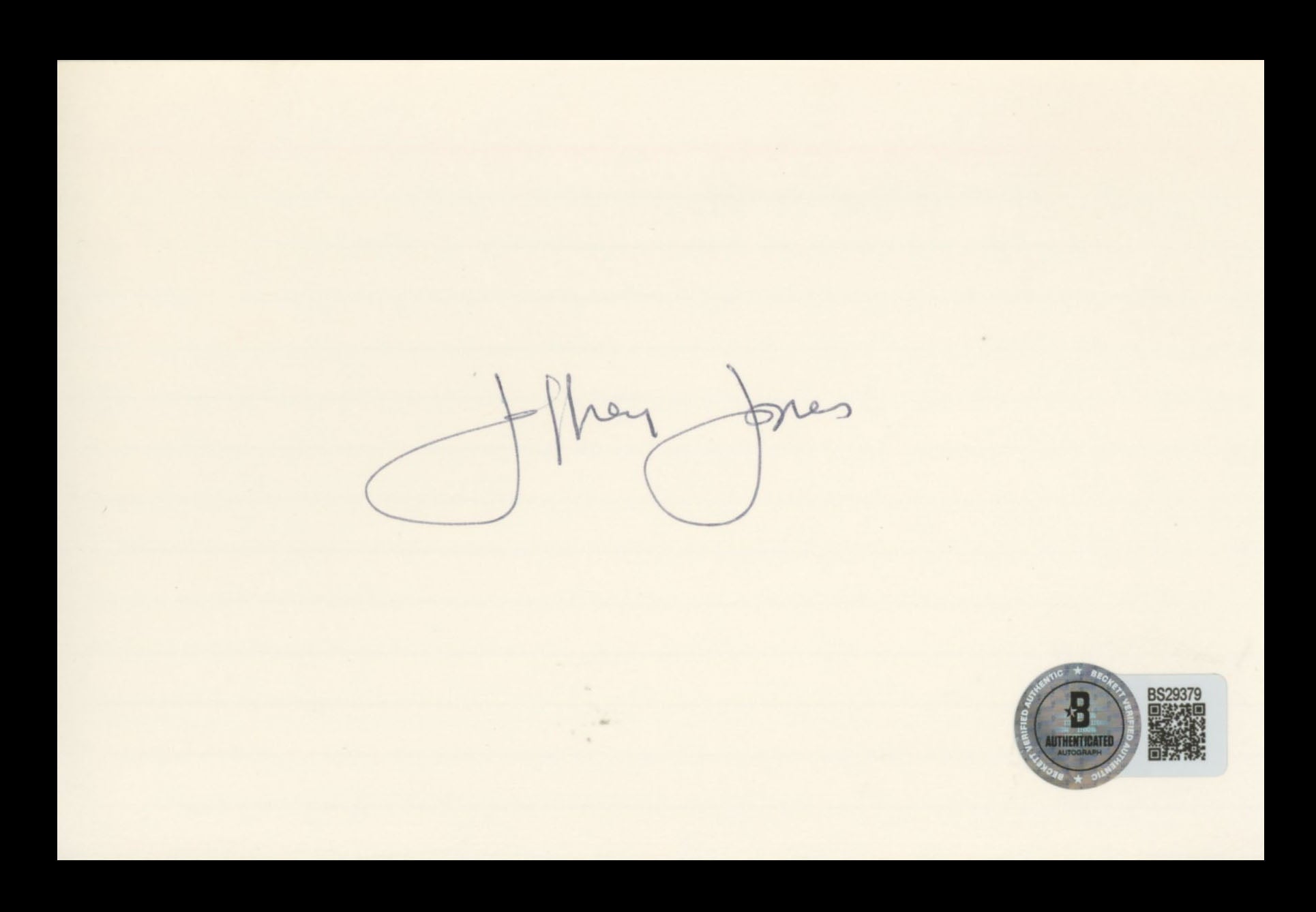 Jeffrey Jones Ferris Bueller's Day Off Signed 4x6 Index Card BAS #BS29379