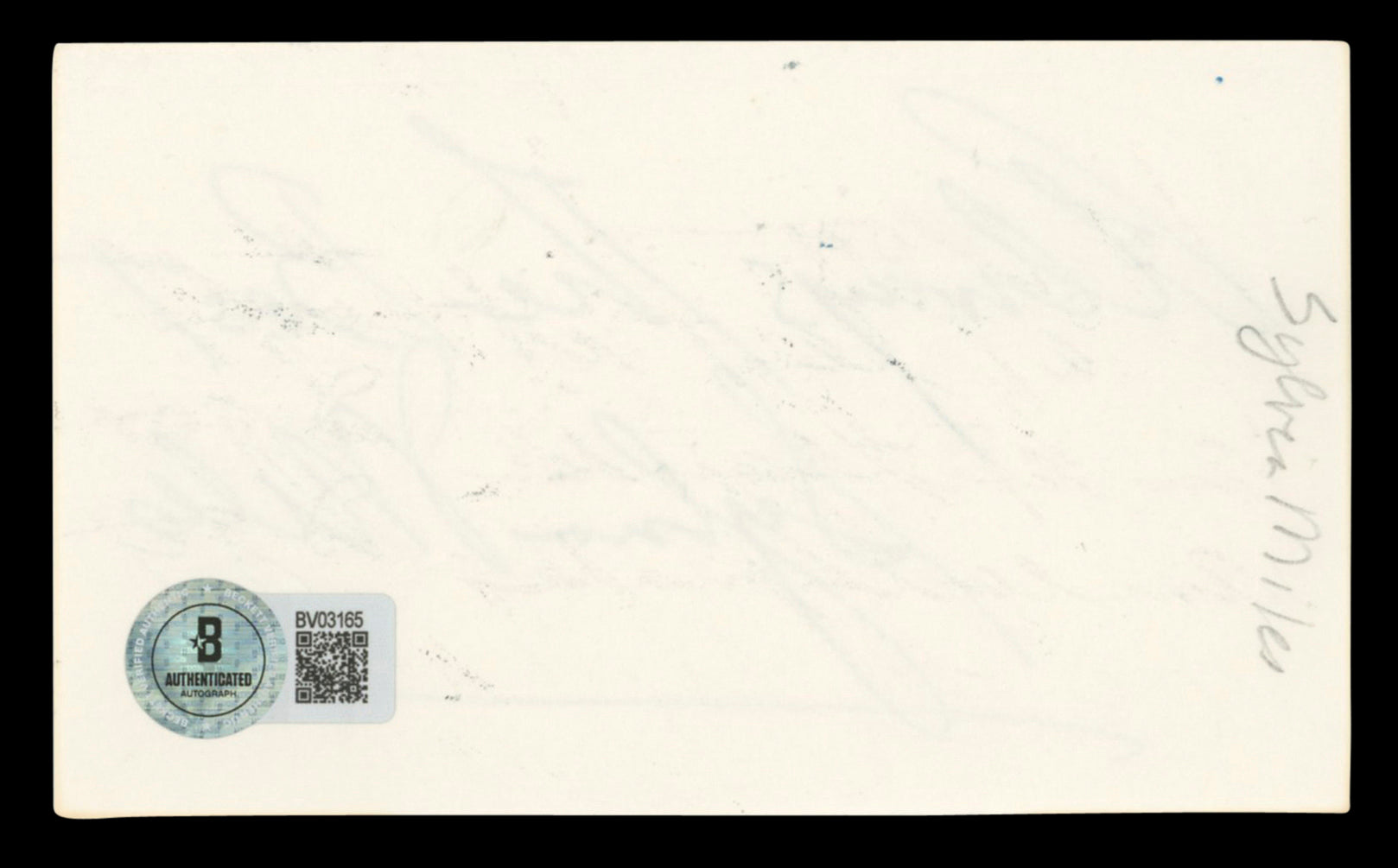 Sylvia Miles Midnight Cowboy Authentic Signed 3x5 Index Card BAS #BV03165