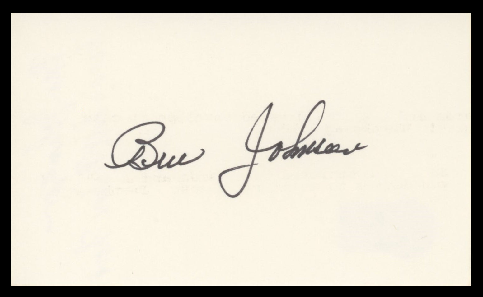 Ben Johnson The Last Picture Show Authentic Signed 3x5 Index Card BAS #BV59051