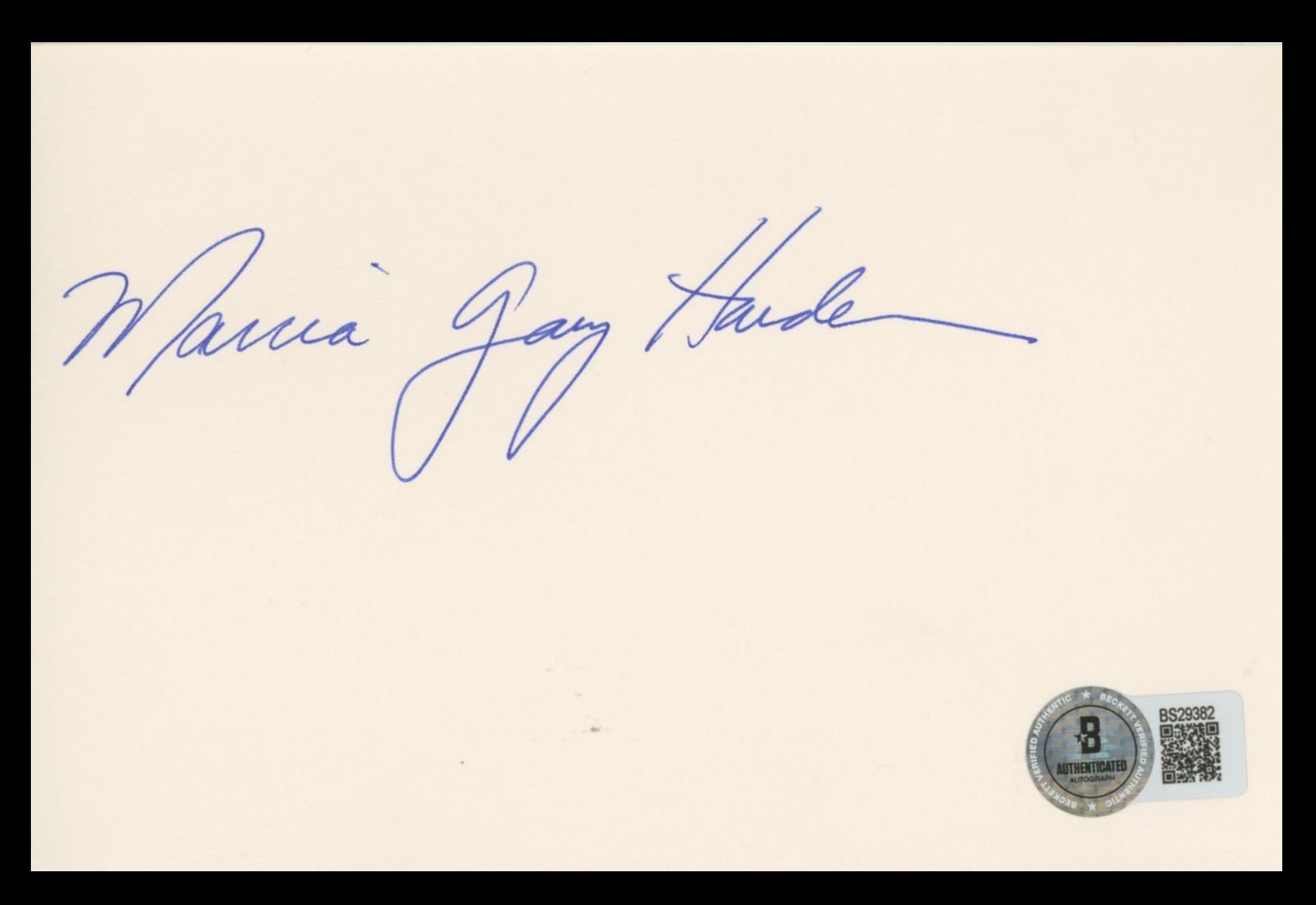 Marcia Gay Harden Miller's Crossing Authentic Signed 4x6 Index Card BAS #BS29382