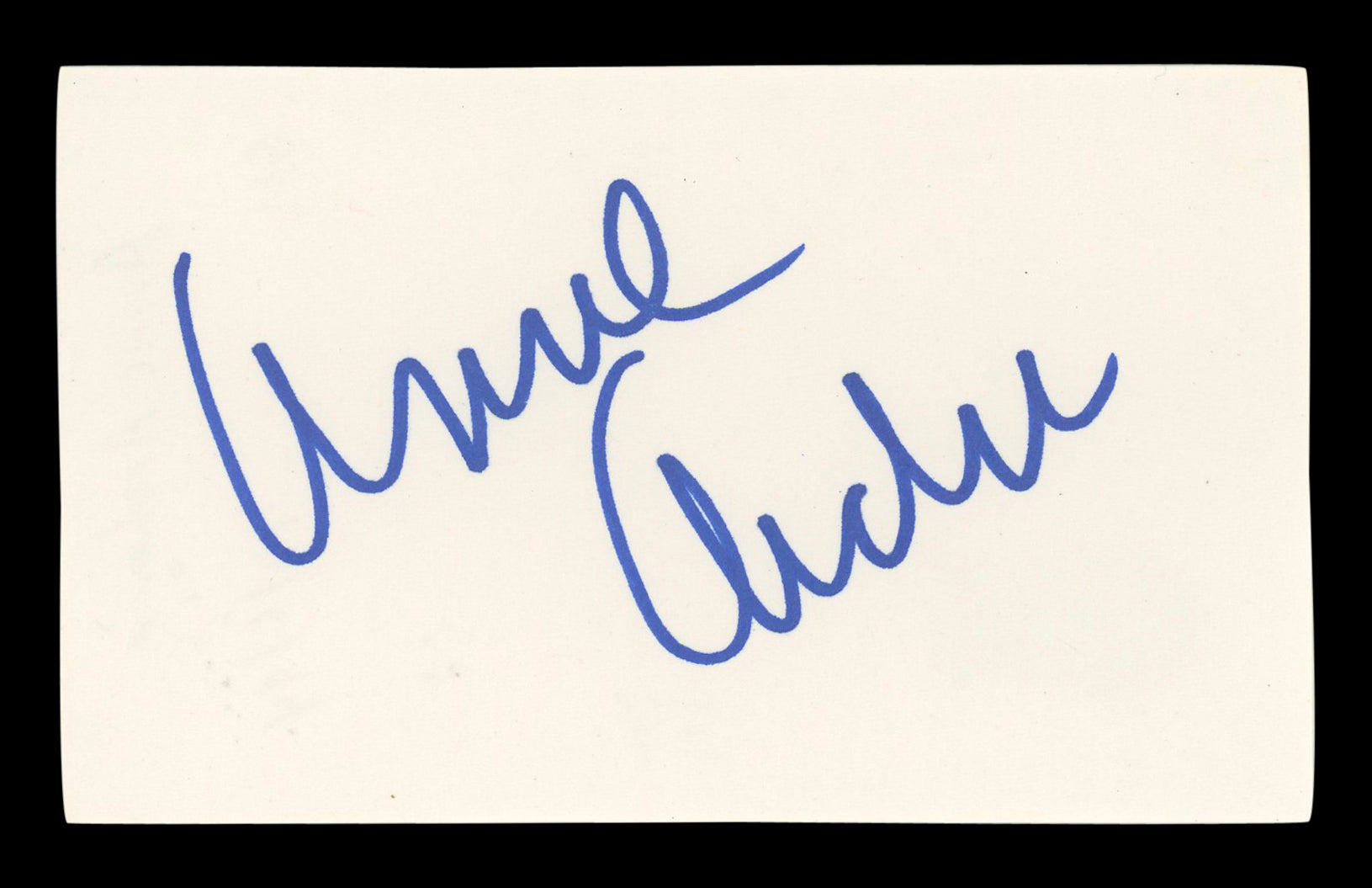 Anne Archer Fatal Attraction Authentic Signed 3x5 Index Card BAS #BL96925