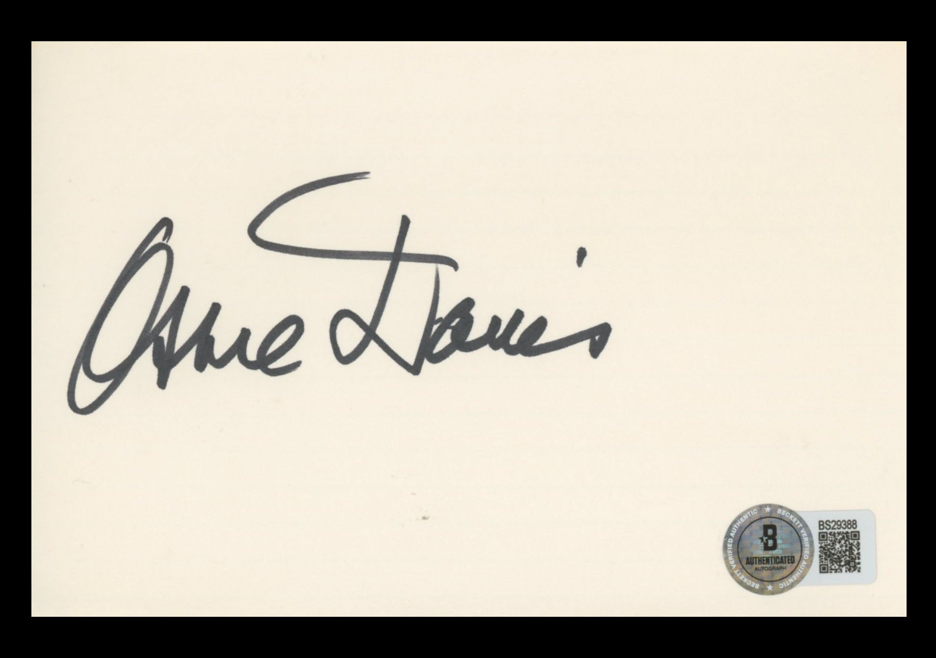 Mike Davies Producer Authentic Signed 4x6 Index Card Autographed BAS #BS29388