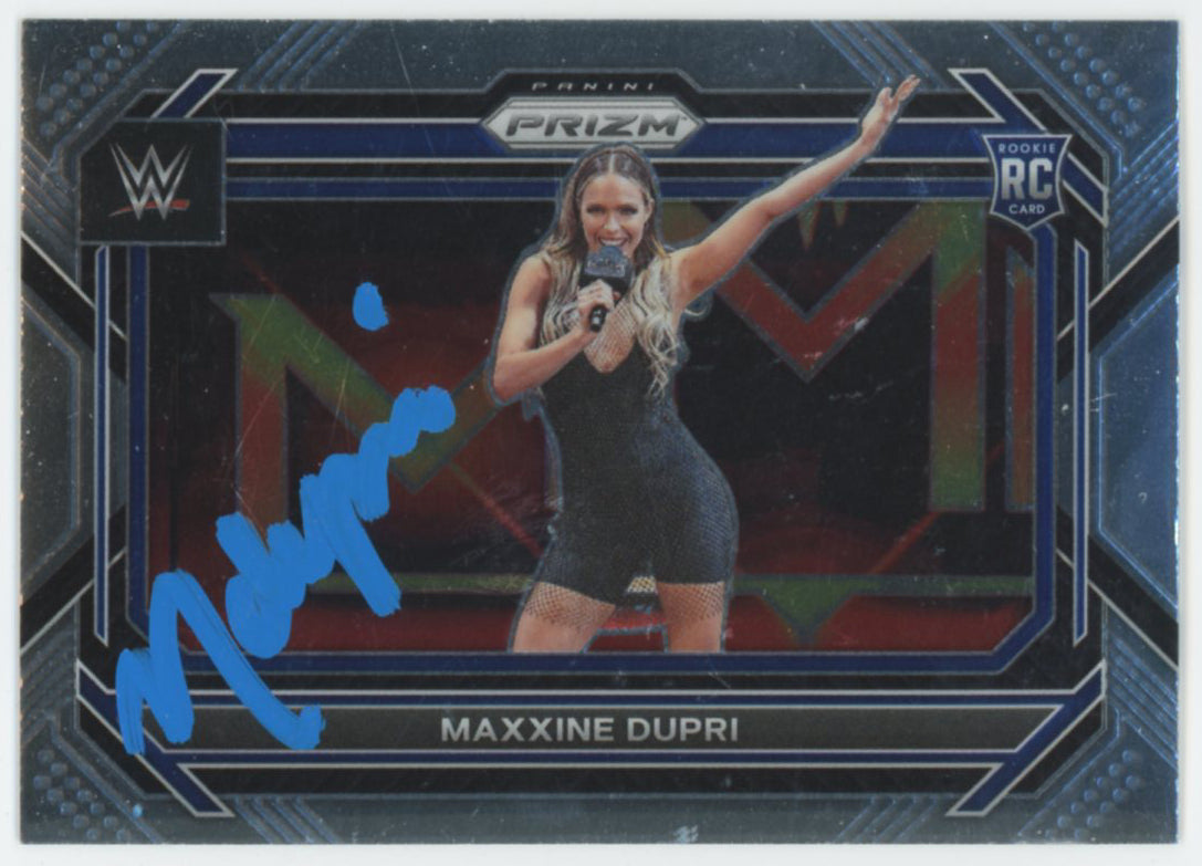 Maxxine Dupri WWE Authentic Signed 2023 Panini Prizm #85 Card BAS #BS86850