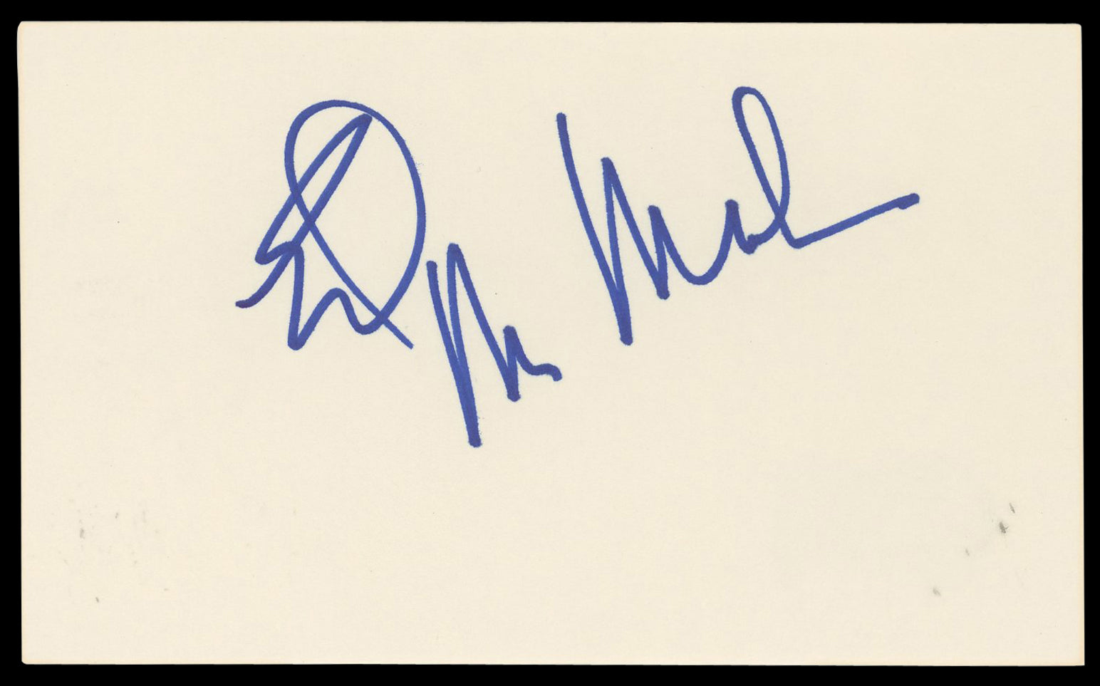 Ed McMahon The Tonight Show Authentic Signed 3x5 Index Card BAS #BN35231