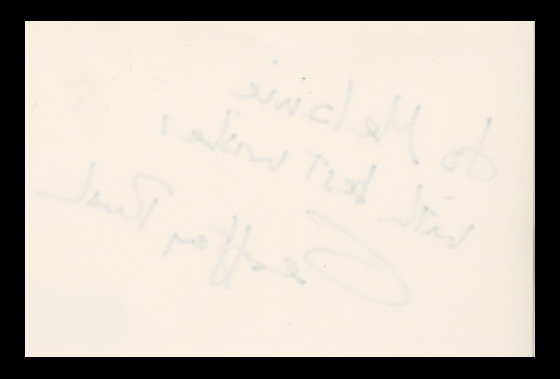 Geoffrey Rush Pirates Of The Caribbean Signed 4x6 Index Card BAS #BS29396