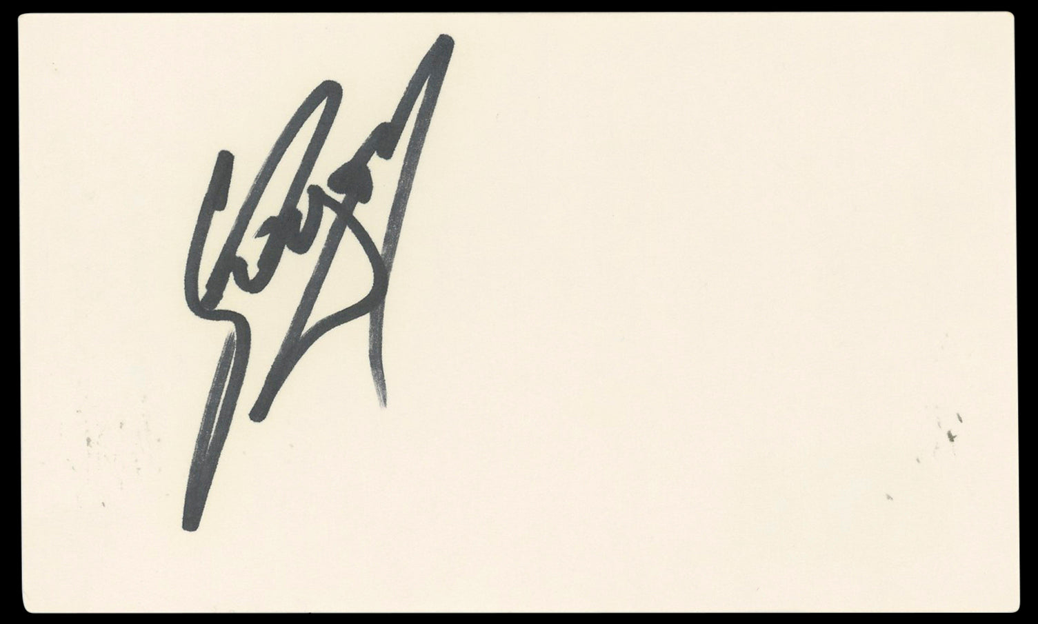 Steve Lyons Authentic Signed 3x5 Index Card Autographed BAS #BN33331