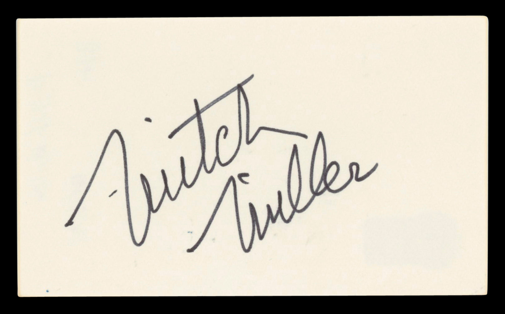 Mitch Miller Authentic Signed 3x5 Index Card Autographed BAS #BV03080