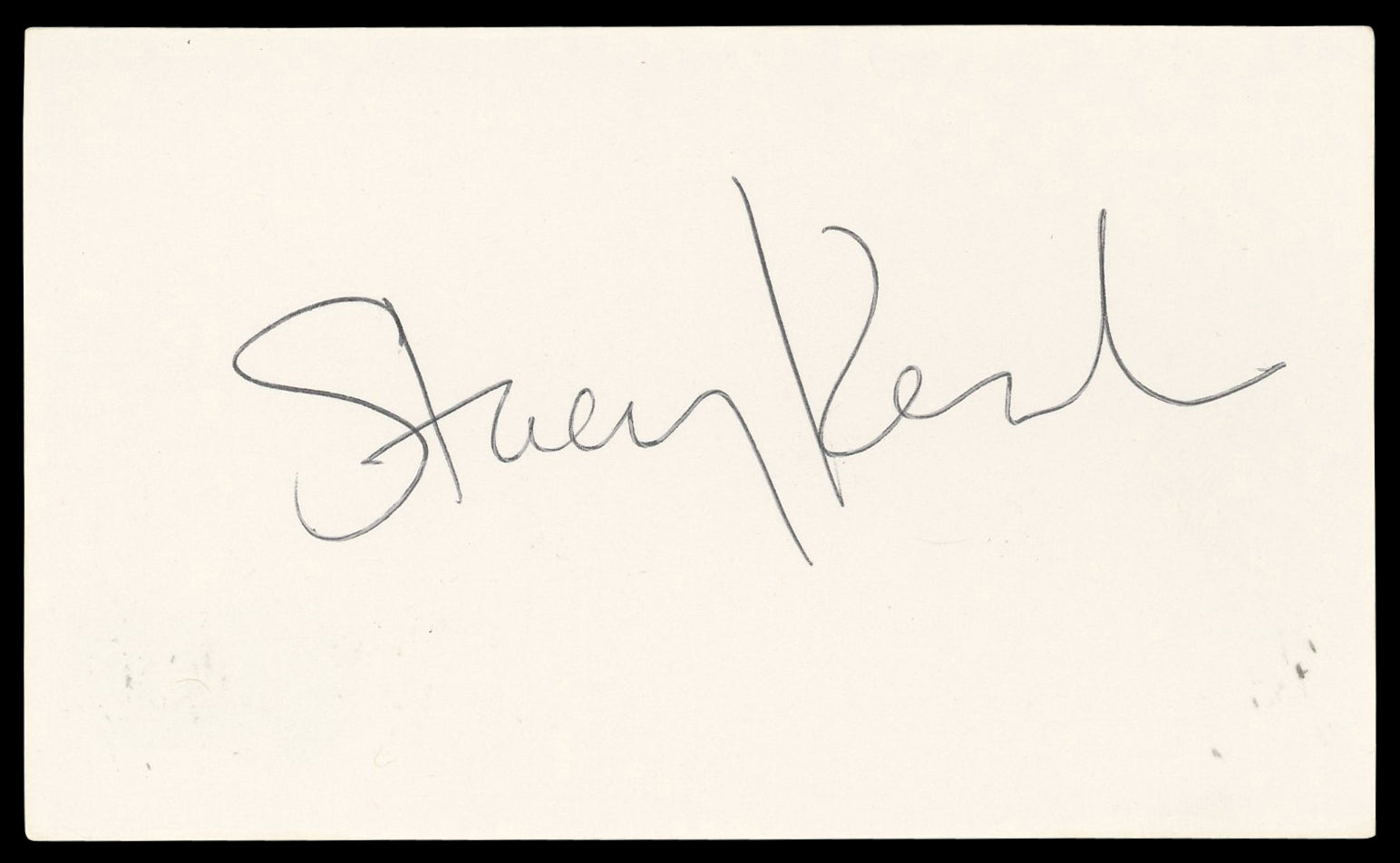 Stacy Keach Nebraska Authentic Signed 3x5 Index Card Autographed BAS #BN35235