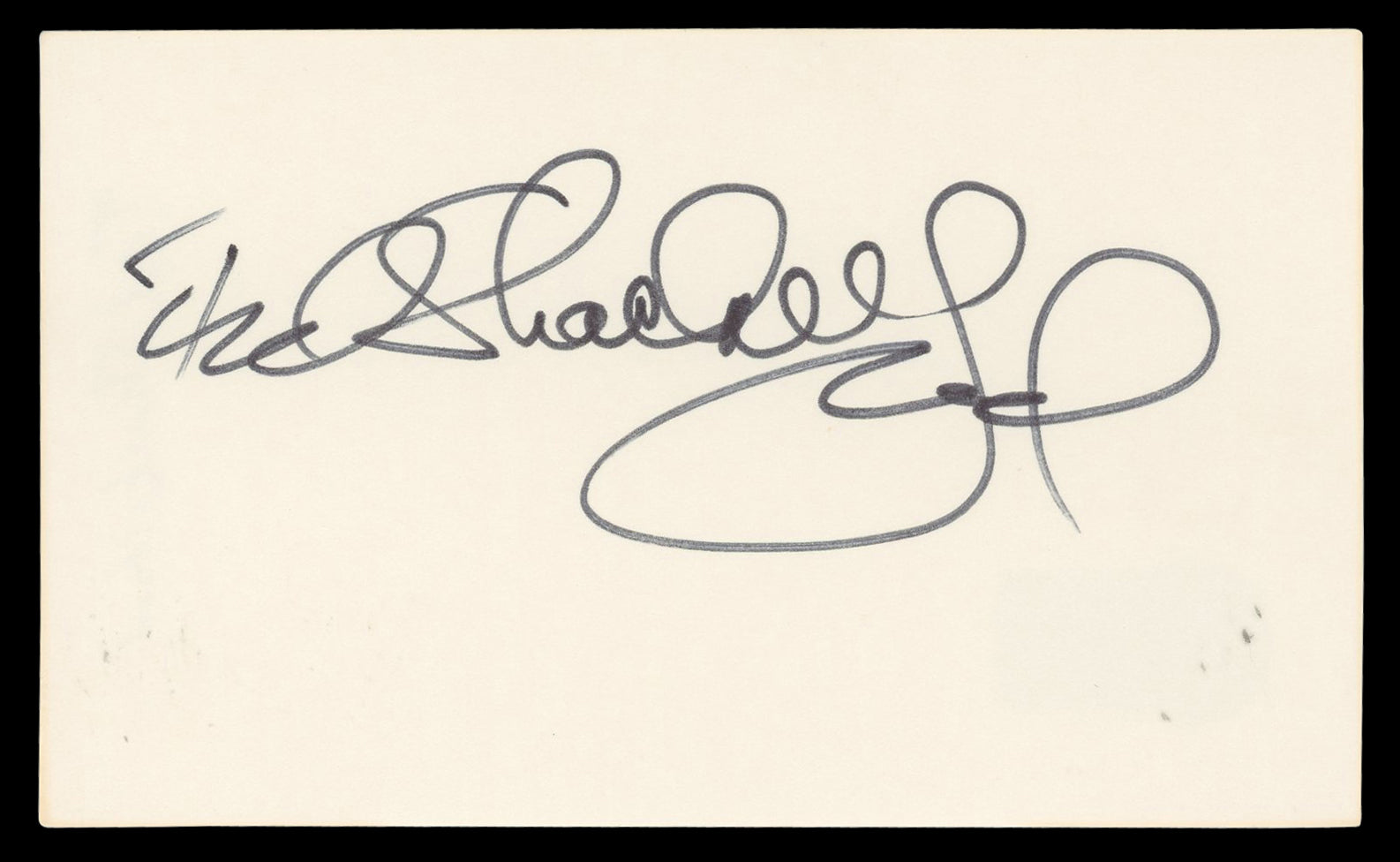 Ted Shackelford Knots Landing Authentic Signed 3x5 Index Card BAS #BN06546