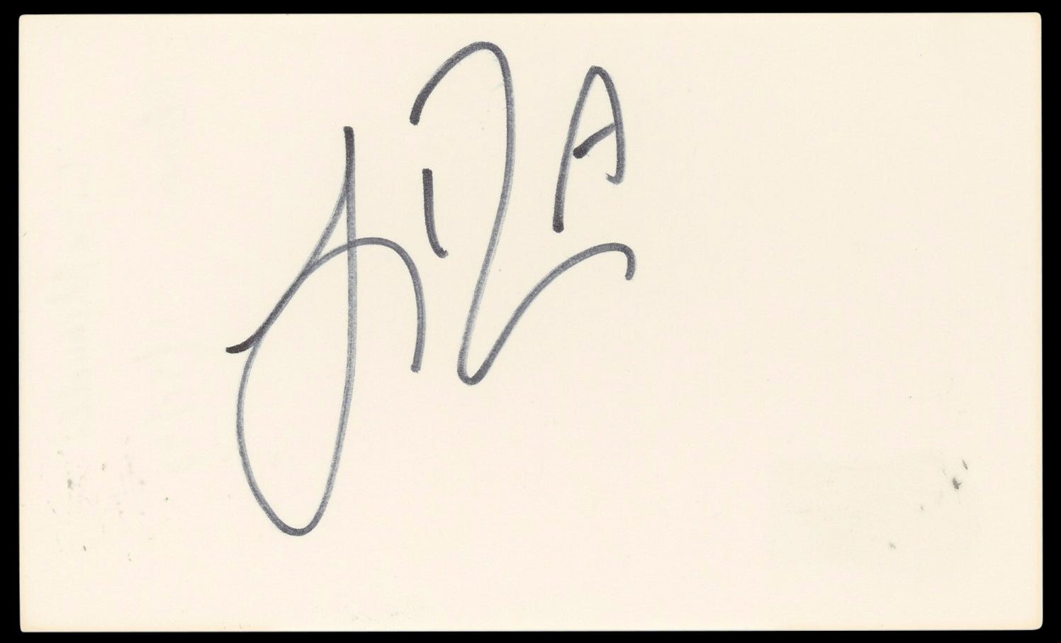 Liza Minnelli Authentic Signed 3x5 Index Card Autographed BAS #BN33324