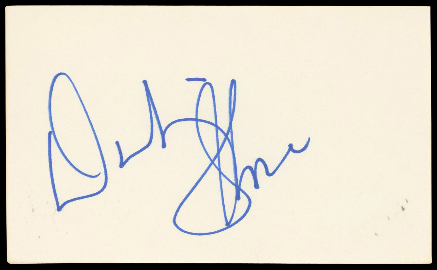 Dinah Shore Belle of the Yukon Authentic Signed 3x5 Index Card BAS #BN06548