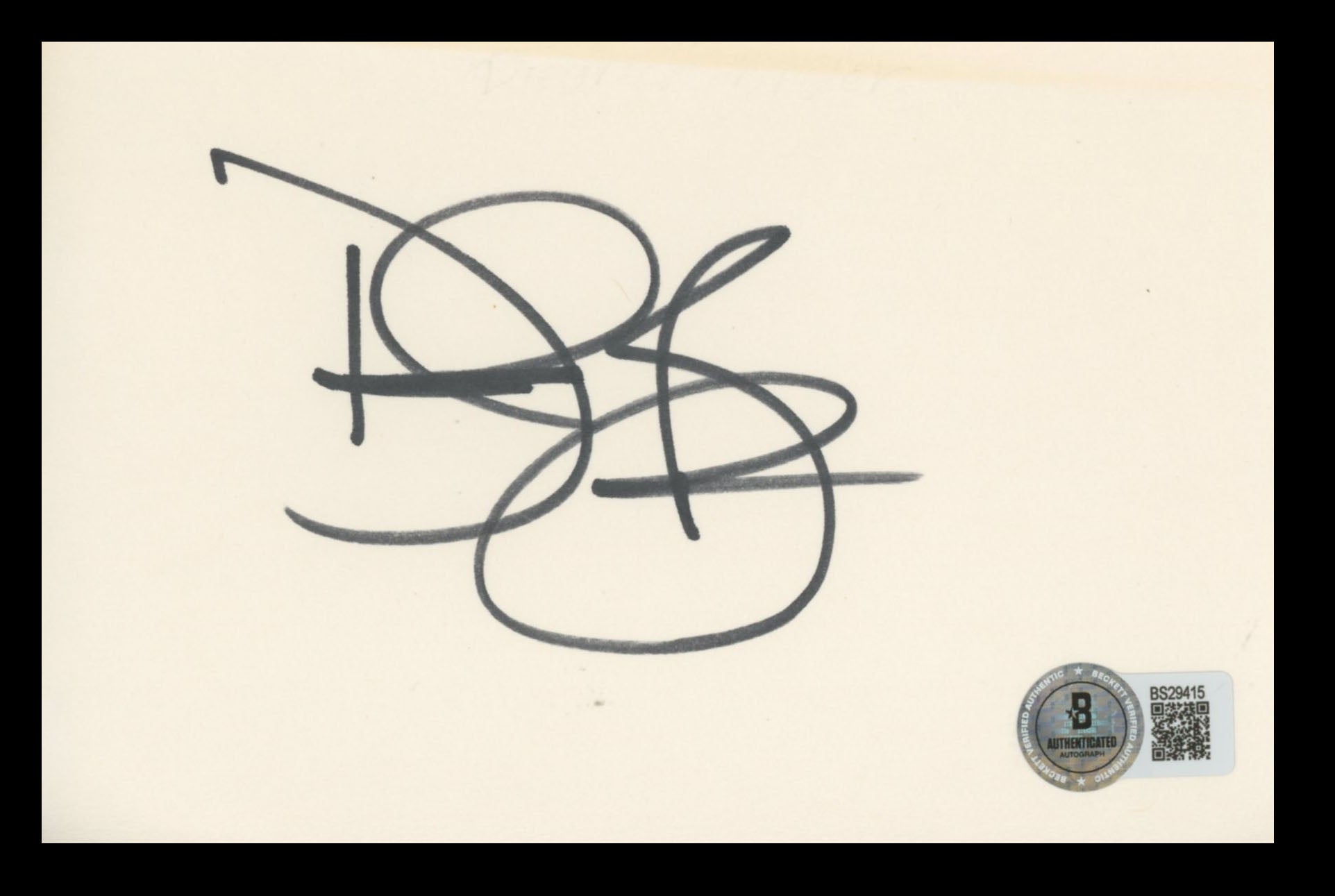 Diedrich Bader American Housewife Authentic Signed 4x6 Index Card BAS #BS29415