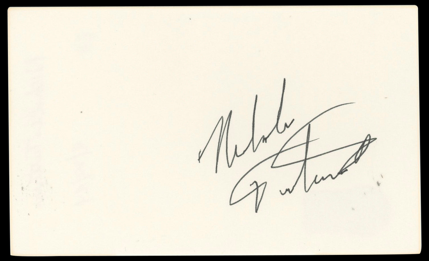Nicholas Turturro NYPD Blue Authentic Signed 3x5 Index Card BAS #BN33298
