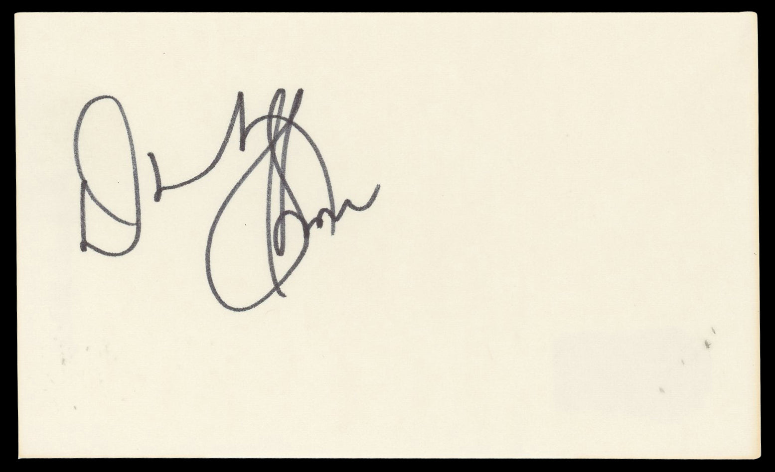 Dinah Shore Belle of the Yukon Authentic Signed 3x5 Index Card BAS #BN06549