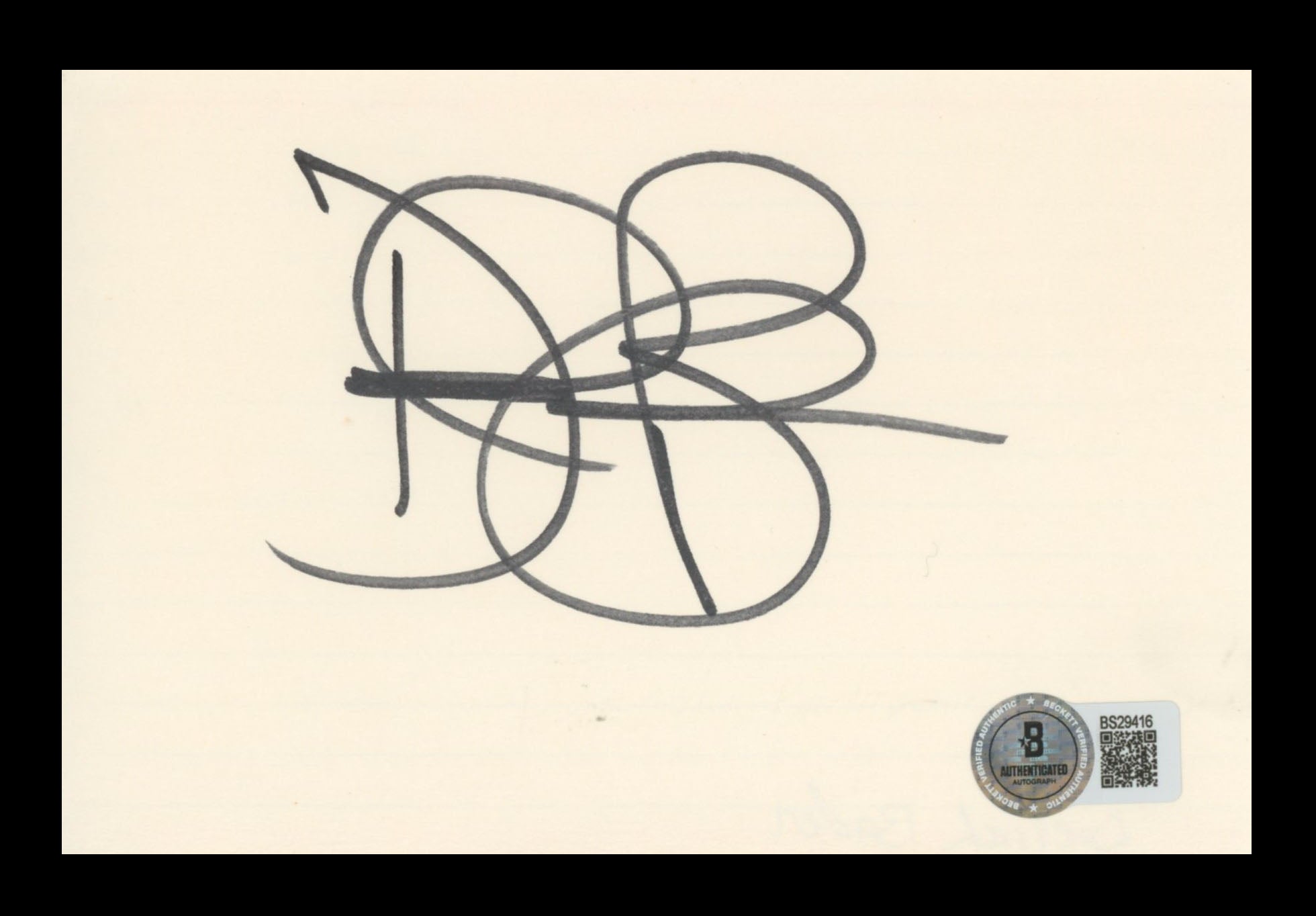 Diedrich Bader American Housewife Authentic Signed 4x6 Index Card BAS #BS29416