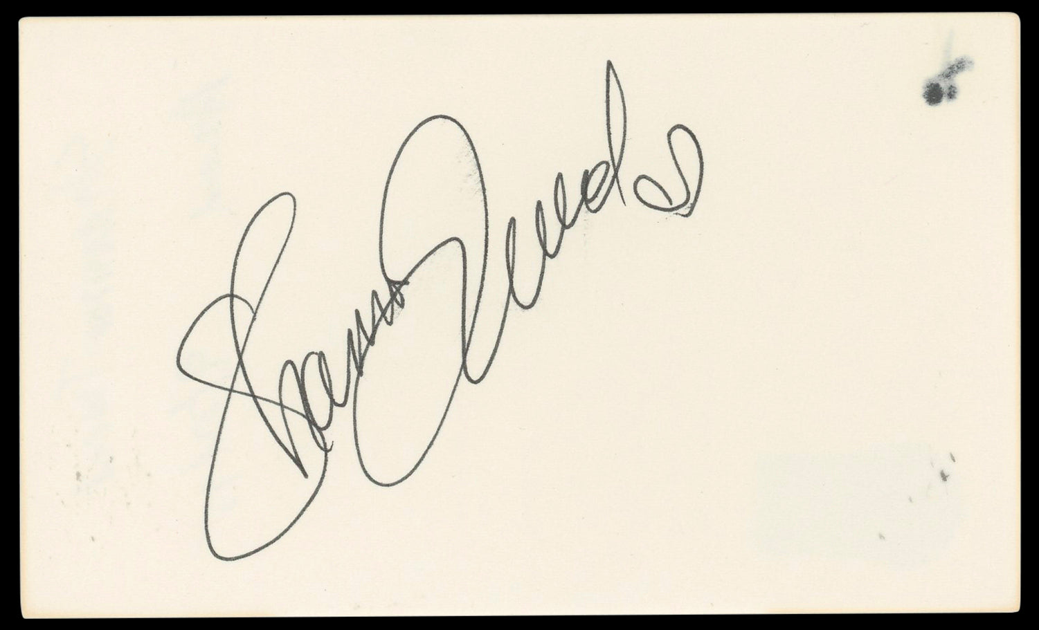 Shannon Tweed Scorned Authentic Signed 3x5 Index Card Autographed BAS #BN33300