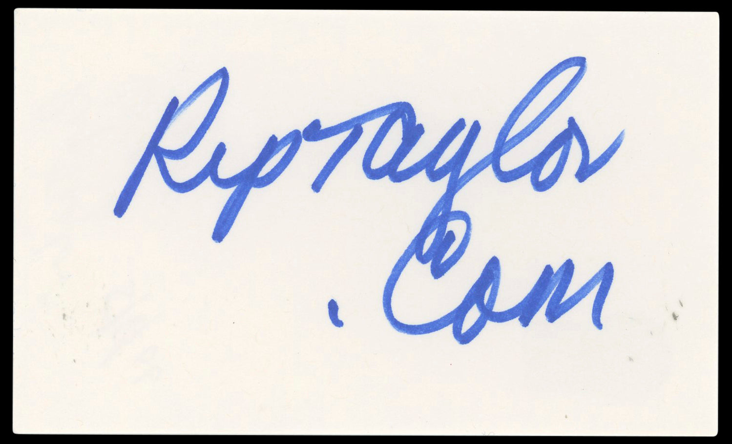 Rip Taylor Authentic Signed 3x5 Index Card Autographed BAS #BN33301