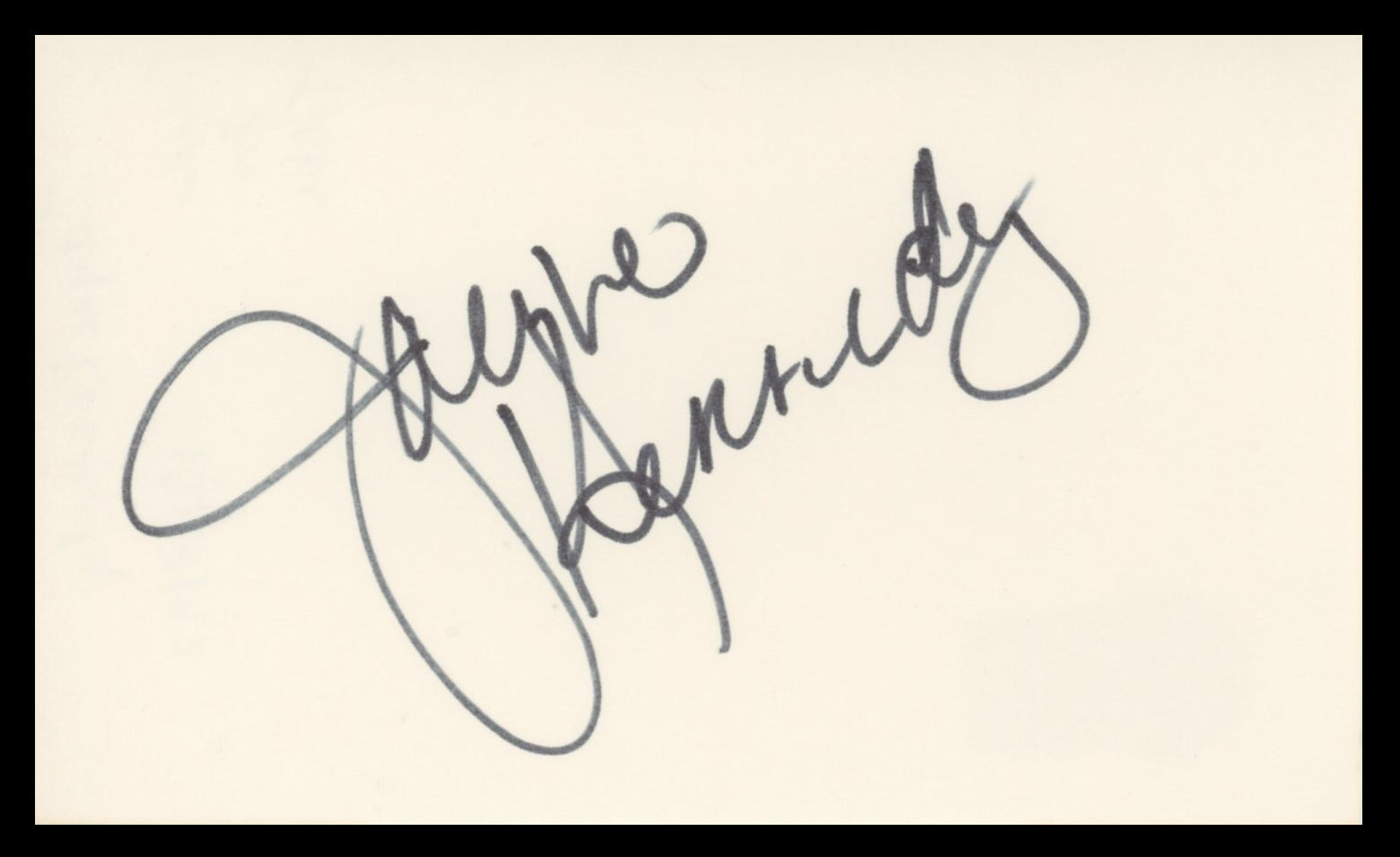 Jayne Kennedy Body and Soul Authentic Signed 3x5 Index Card BAS #BV59070
